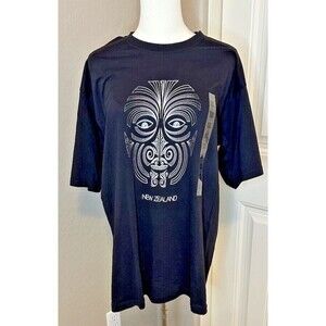 New Zealand Shirt Kiwi Māori Graphic Tee Travel Souvenir Black Men’s XLarge *New